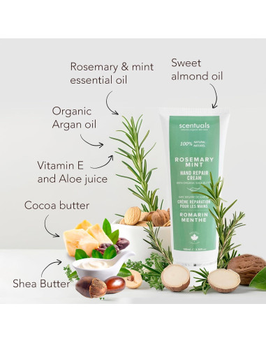 Crema de Manos Scentuals 100 ml Romero y Menta Hidratante