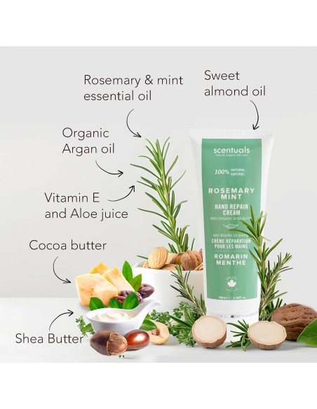 Crema de Manos Scentuals 100 ml Romero y Menta Hidratante