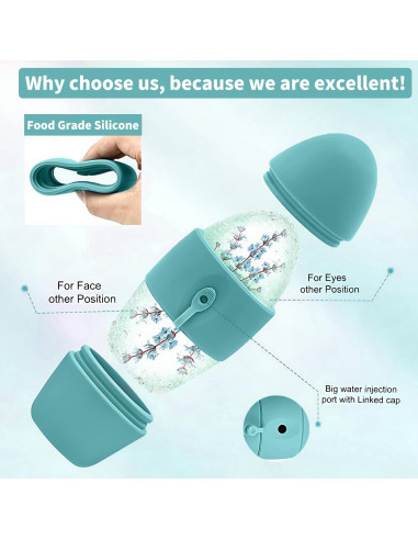 Rodillo de Hielo Facial Luckyrao Verde - Masaje y Cuidado Piel