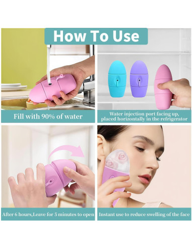 Rodillo de Hielo Facial Luckyrao Verde - Masaje y Cuidado Piel