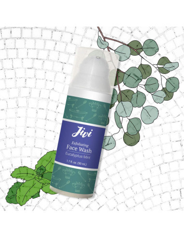 Limpiador Facial Exfoliante Jivi Menta Eucalipto 50ml Natural