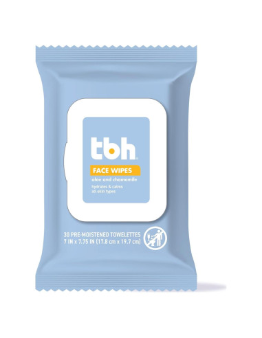 Toallitas Faciales Suaves TBH para Niños 30 Unidades Manzanilla