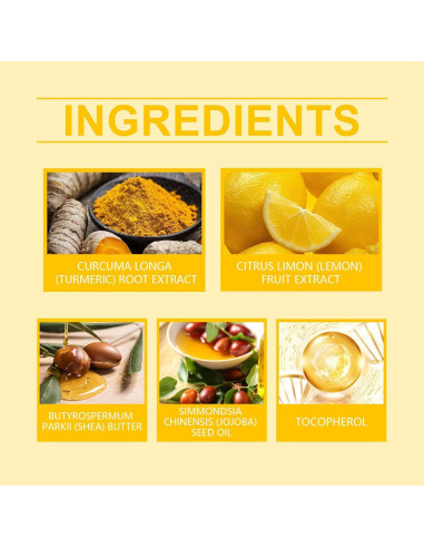 Bálsamo Labial Hidratante YJLYQF Limón y Cúrcuma 2 Pcs
