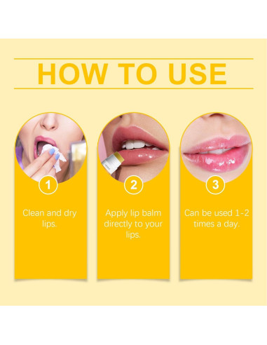 Bálsamo Labial Hidratante YJLYQF Limón y Cúrcuma 2 Pcs