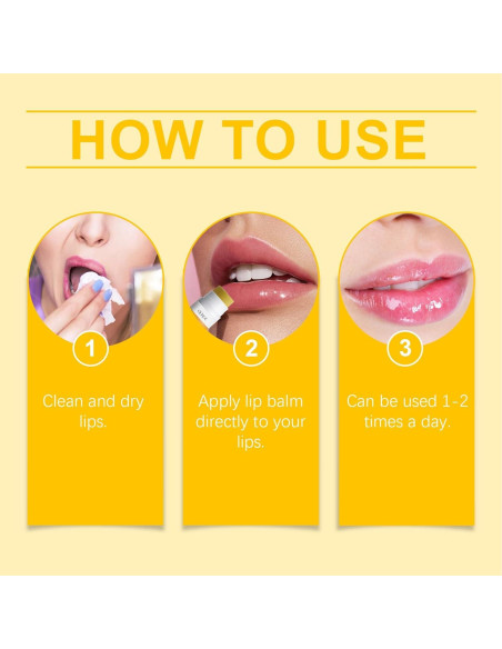 Bálsamo Labial Hidratante YJLYQF Limón y Cúrcuma 2 Pcs