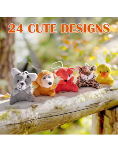 Paquete de 24 Mini Animales de Peluche Sofier 5-7.6 cm 2