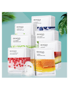 Mascarilla Hidratante BIOAQUA 25g x 8pcs - Frutas y Té Verde