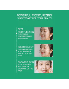 Mascarilla Hidratante BIOAQUA 25g x 8pcs - Frutas y Té Verde 2