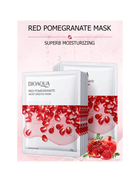 Mascarilla Hidratante BIOAQUA 25g x 8pcs - Frutas y Té Verde