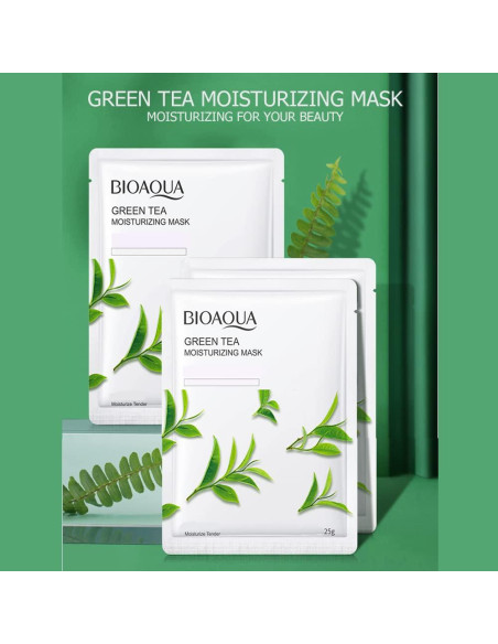 Mascarilla Hidratante BIOAQUA 25g x 8pcs - Frutas y Té Verde