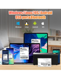 Impresora de Etiquetas Térmicas Miemieyo 4x6 Bluetooth USB 2