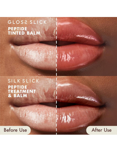 Bálsamo Tinte Peptídico Gloss Slick Absolute New York - Sorbete de Frambuesa, Labios Suaves y Voluminosos