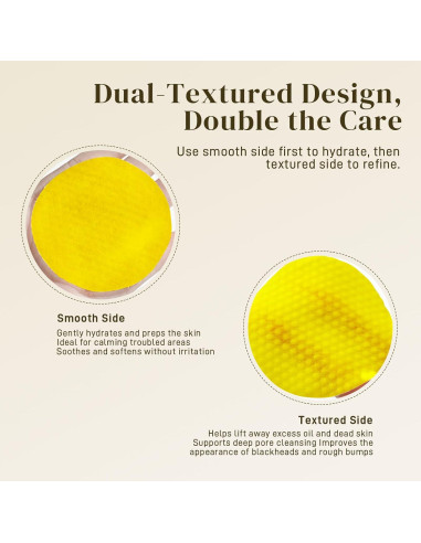 Almohadillas de Limpieza Facial AOPO con Ácido Kójico y Cúrcuma - 50 Pcs