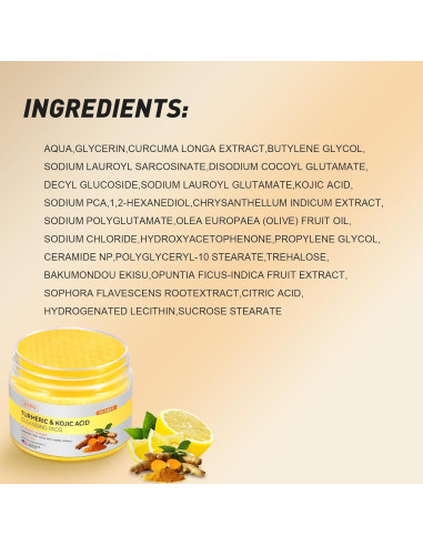 Almohadillas de Limpieza Facial AOPO con Ácido Kójico y Cúrcuma - 50 Pcs