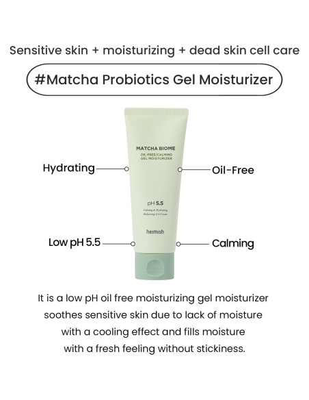 HEIMISH Gel Hidratante Calmante Matcha 100ml - Piel Grasa