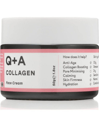Crema Facial de Colágeno Vegetariana Q+A 53 ml - Hidratante