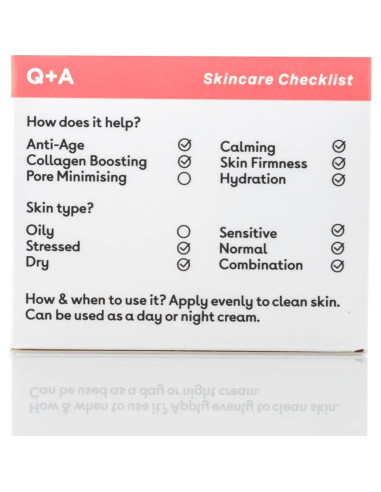 Crema Facial de Colágeno Vegetariana Q+A 53 ml - Hidratante