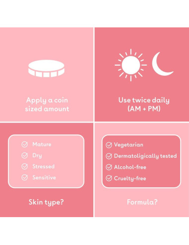 Crema Facial de Colágeno Vegetariana Q+A 53 ml - Hidratante