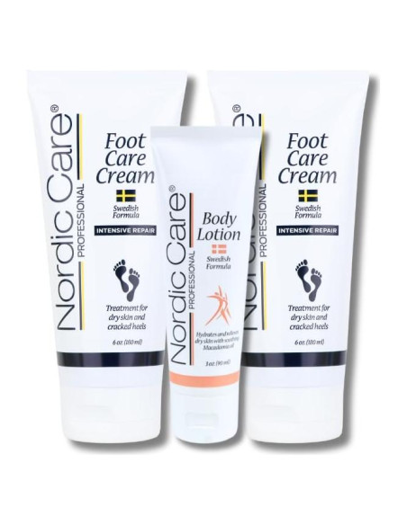 Paquete de Cuidado Corporal Nordic Care - 2 Crema para Pies 170g y Loción 85g