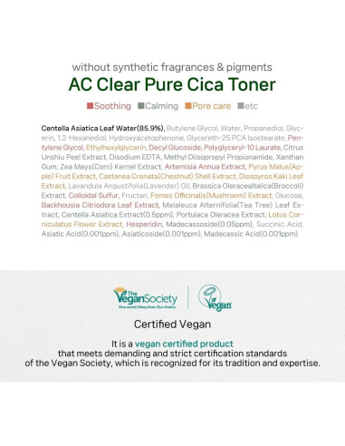 Toner Facial CICA AC Clear The Plant Base 195ml - Piel Grasa
