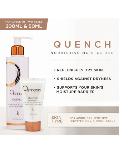 Hidratante Facial Diario Osmosis Quench 50 ml Piel Seca a Normal