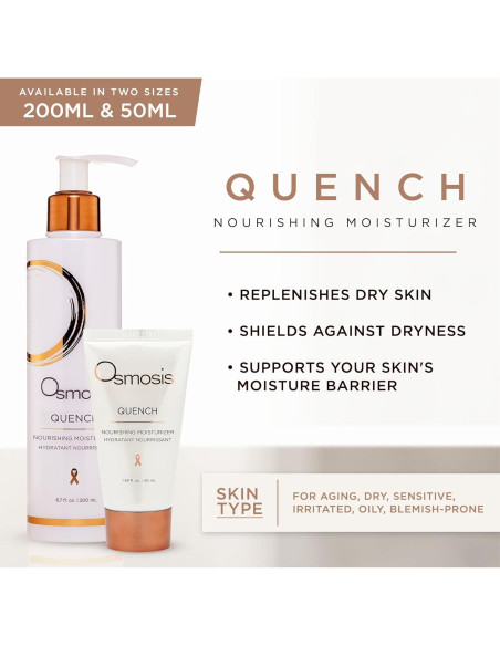 Hidratante Facial Diario Osmosis Quench 50 ml Piel Seca a Normal