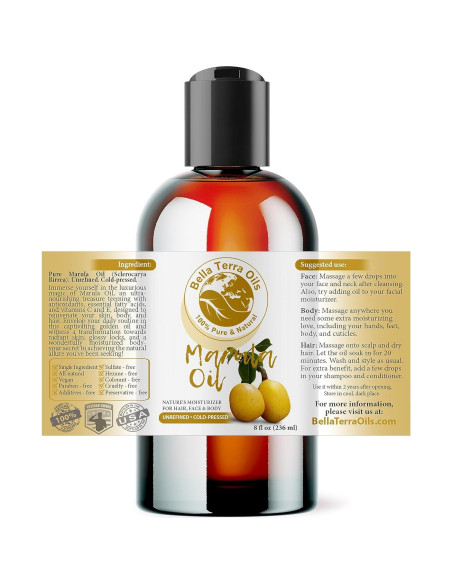 Aceite de Marula Bella Terra 236.6 ml - Piel Radiante y Suave