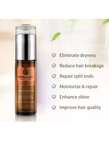 Aceite de Marula KizaiaCare 100% Puro 181g - Hidratante Facial y Capilar