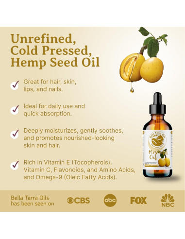 Aceite de Marula Bella Terra 236.6 ml - Piel Radiante y Suave