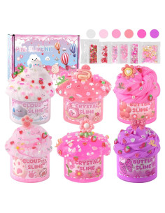 Kit de Slime Rosa para Niños - 6 Unidades - LAWOHO