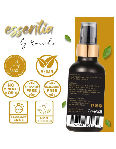 Aceite Botánico de Cáñamo Kannabu 59 ml - Hidratante Natural