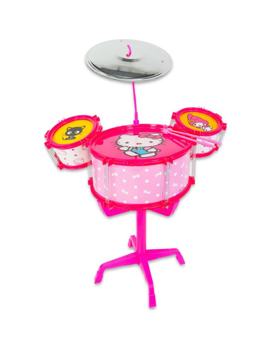Juego de Batería de Juguete Hello Kitty para Niñas - 3 Tambores