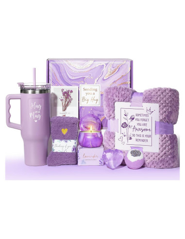 Canasta de Regalos de Spa Qinline para Mujeres - Lavanda