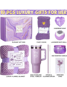 Canasta de Regalos de Spa Qinline para Mujeres - Lavanda 2