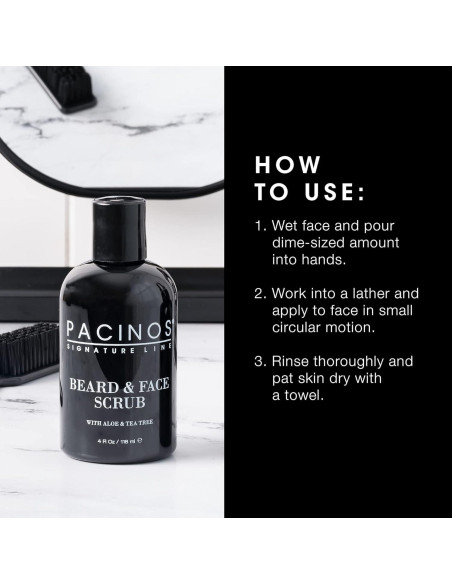 Exfoliante Facial y de Barba Pacinos 156 g - Aloe Vera y Árbol de Té