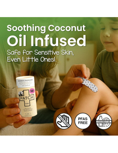 Tiras Adhesivas de Bambú PATCH 25 Unidades con Aceite de Coco
