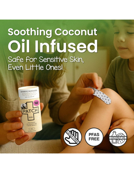 Tiras Adhesivas de Bambú PATCH 25 Unidades con Aceite de Coco Tiras Adhesivas de Bambú PATCH 25 Unidades con Aceite de Coco