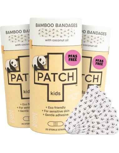Tiras Adhesivas de Bambú PATCH 25 Unidades con Aceite de Coco