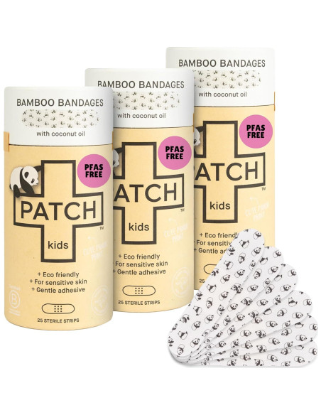Tiras Adhesivas de Bambú PATCH 25 Unidades con Aceite de Coco Tiras Adhesivas de Bambú PATCH 25 Unidades con Aceite de Coco