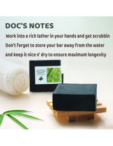 Jabón Natural de Carbón Activado Yoniagood 300g - Limpieza Suave