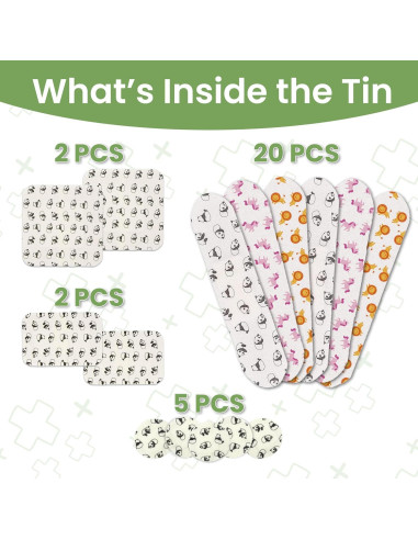 Kit de Vendas Hipoalergénicas de Bambú Patch Kids 29 Unidades