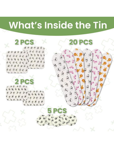 Kit de Vendas Hipoalergénicas de Bambú Patch Kids 29 Unidades