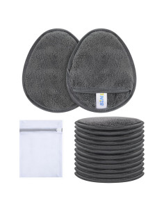 Almohadillas Reutilizables Desmaquillantes Sinland 12 Piezas Gris