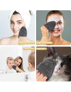 Almohadillas Reutilizables Desmaquillantes Sinland 12 Piezas Gris 2