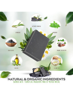 Jabones Aspen Kay Naturals 2 Piezas Barro del Mar Muerto y Carbón 2