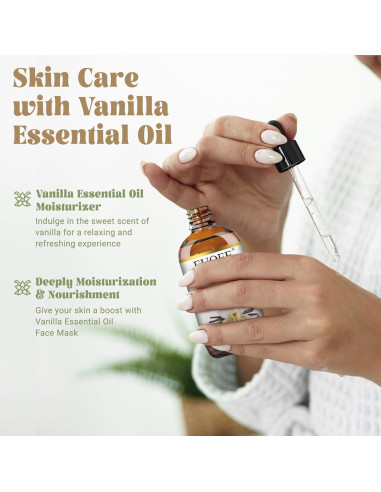 Aceite Esencial de Vainilla EUQEE 118ml - Aroma Natural para Difusor y Masaje
