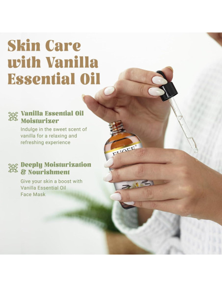 Aceite Esencial de Vainilla EUQEE 118ml - Aroma Natural para Difusor y Masaje Aceite Esencial de Vainilla EUQEE 118ml - Aroma Natural para Difusor y Masaje