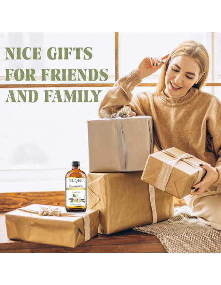 Aceite Esencial de Vainilla EUQEE 118ml - Aroma Natural para Difusor y Masaje Aceite Esencial de Vainilla EUQEE 118ml - Aroma Natural para Difusor y Masaje