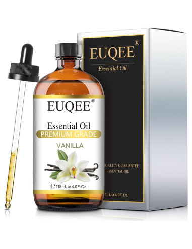 Aceite Esencial de Vainilla EUQEE 118ml - Aroma Natural para Difusor y Masaje
