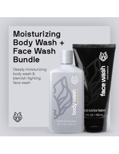 Set de Gel de Ducha y Limpiador Facial Black Wolf 295ml + 148ml 2
